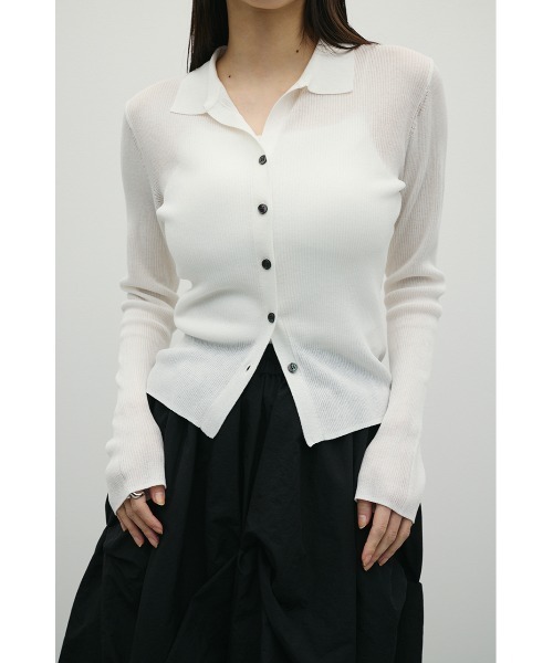 STYLEMIXER（スタイルミキサー）の「スキッパーニットトップ（ニット/セーター・レディース・ミント/ホワイト/ブラック・FREE）」の7枚目の写真