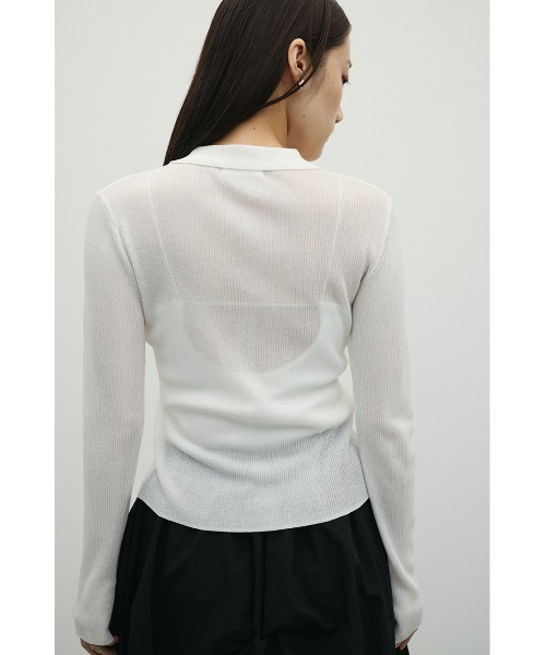 STYLEMIXER（スタイルミキサー）の「スキッパーニットトップ（ニット/セーター・レディース・ミント/ホワイト/ブラック・FREE）」の8枚目の写真