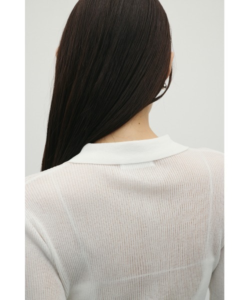 STYLEMIXER（スタイルミキサー）の「スキッパーニットトップ（ニット/セーター・レディース・ミント/ホワイト/ブラック・FREE）」の11枚目の写真