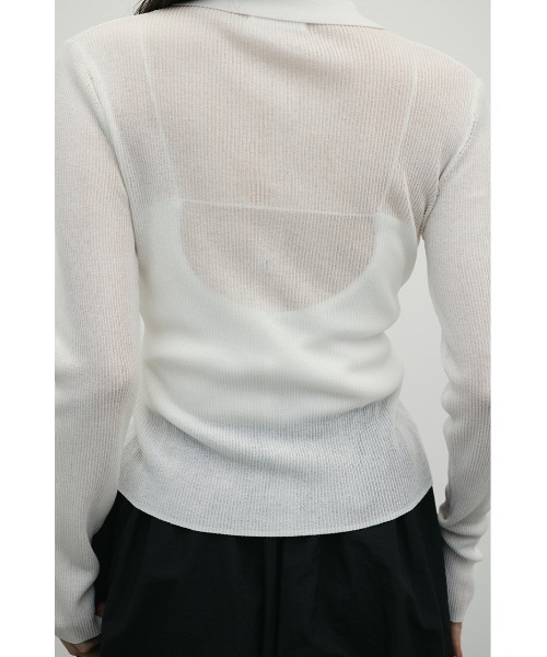 STYLEMIXER（スタイルミキサー）の「スキッパーニットトップ（ニット/セーター・レディース・ミント/ホワイト/ブラック・FREE）」の12枚目の写真