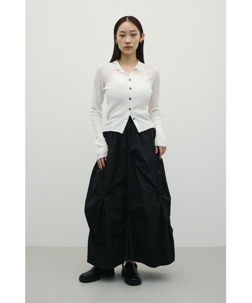 STYLEMIXER（スタイルミキサー）の「スキッパーニットトップ（ニット/セーター・レディース・ミント/ホワイト/ブラック・FREE）」の5枚目の写真