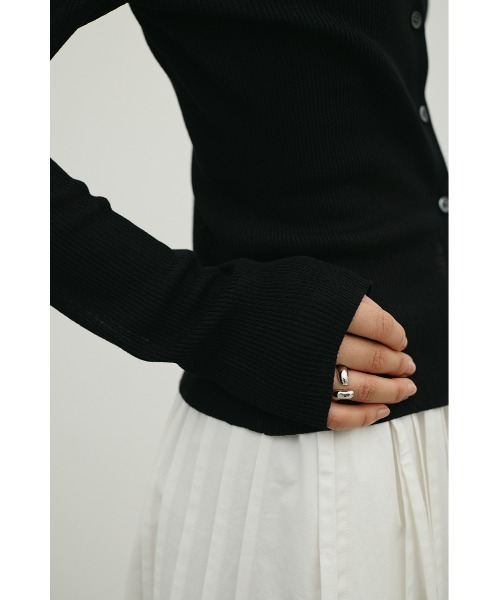 STYLEMIXER（スタイルミキサー）の「スキッパーニットトップ（ニット/セーター・レディース・ミント/ホワイト/ブラック・FREE）」の20枚目の写真