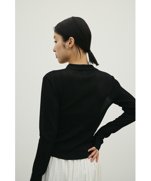 STYLEMIXER（スタイルミキサー）の「スキッパーニットトップ（ニット/セーター・レディース・ミント/ホワイト/ブラック・FREE）」の21枚目の写真