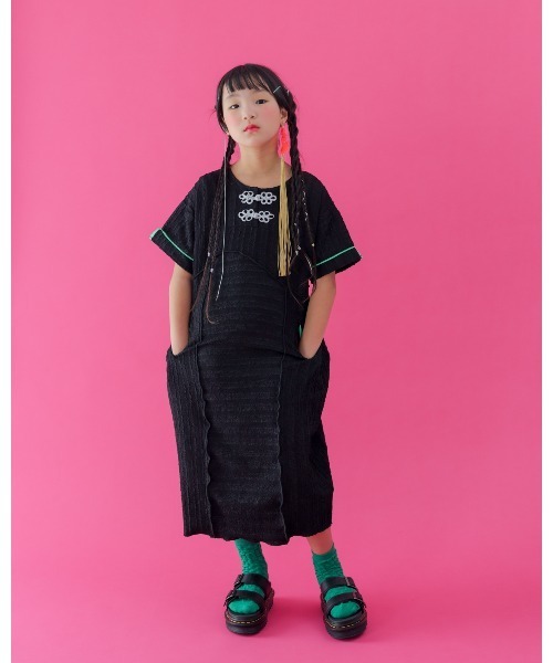 unica(ユニカ)の「China botanポケットワンピース(ワンピース・キッズ・オフホワイト/ブラック・L/XL)」の10枚目の写真