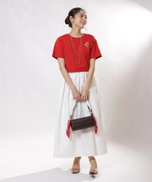 JUSGLITTY | ニットＴ×ドロストスカートＳＥＴ(ワンピース)