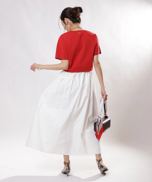 JUSGLITTY（ジャスグリッティー）の「ニットＴ×ドロストスカートＳＥＴ（ワンピース・レディース・ブラック系その他/ピンク/レッド/ネイビー・1/2）」の7枚目の写真