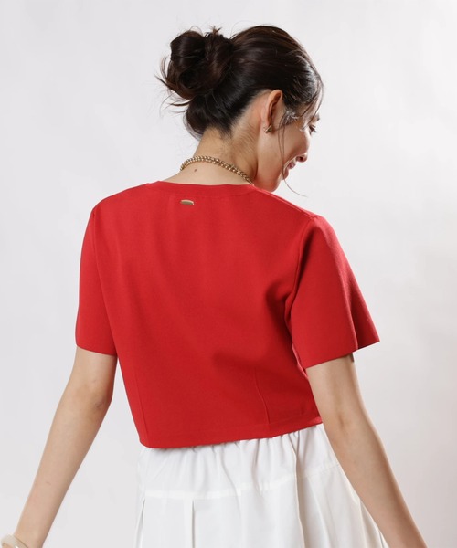 JUSGLITTY（ジャスグリッティー）の「ニットＴ×ドロストスカートＳＥＴ（ワンピース・レディース・ブラック系その他/ピンク/レッド/ネイビー・1/2）」の9枚目の写真