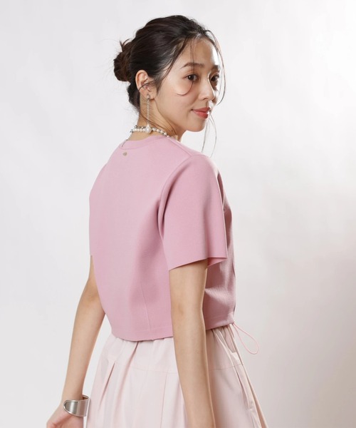 JUSGLITTY（ジャスグリッティー）の「ニットＴ×ドロストスカートＳＥＴ（ワンピース・レディース・ブラック系その他/ピンク/レッド/ネイビー・1/2）」の16枚目の写真