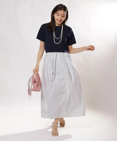 JUSGLITTY（ジャスグリッティー）の「ニットＴ×ドロストスカートＳＥＴ（ワンピース・レディース・ブラック系その他/ピンク/レッド/ネイビー・1/2）」の19枚目の写真