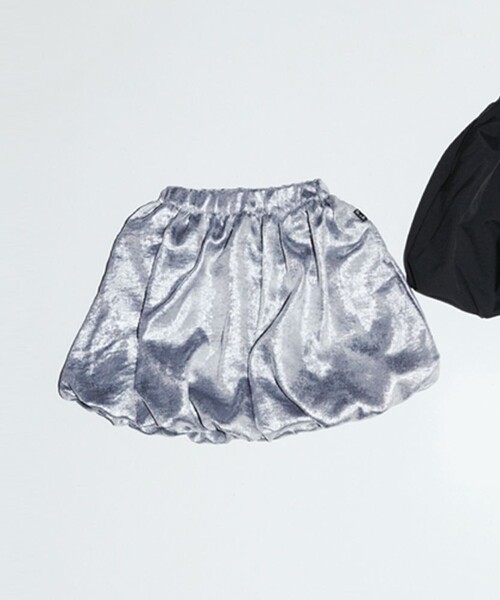 BRANSHES（ブランシェス）の「【b.+A】金子綾/バルーンスカート（スカート・キッズ・シルバー/ブラック・L/XL/M/S）」の2枚目の写真