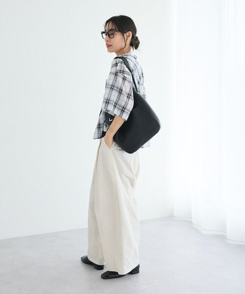 CRAFT STANDARD BOUTIQUE（クラフトスタンダードブティック）の「バックギャザーポンチョシャツ ◆（シャツ/ブラウス・レディース・ブラック系その他3/ホワイト系その他7/ブルー/ライトピンク・FREE）」の11枚目の写真