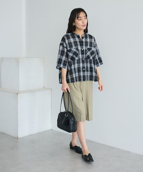 CRAFT STANDARD BOUTIQUE（クラフトスタンダードブティック）の「バックギャザーポンチョシャツ ◆（シャツ/ブラウス・レディース・ブラック系その他3/ホワイト系その他7/ブルー/ライトピンク・FREE）」の17枚目の写真