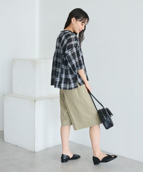 CRAFT STANDARD BOUTIQUE（クラフトスタンダードブティック）の「バックギャザーポンチョシャツ ◆（シャツ/ブラウス・レディース・ブラック系その他3/ホワイト系その他7/ブルー/ライトピンク・FREE）」の19枚目の写真