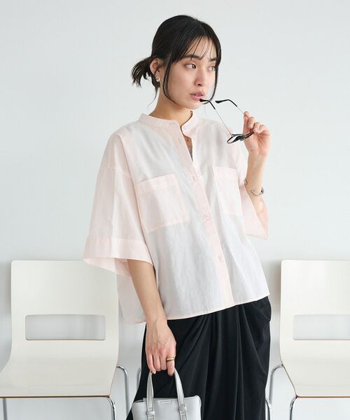 CRAFT STANDARD BOUTIQUE（クラフトスタンダードブティック）の「バックギャザーポンチョシャツ ◆（シャツ/ブラウス・レディース・ブラック系その他3/ホワイト系その他7/ブルー/ライトピンク・FREE）」の21枚目の写真