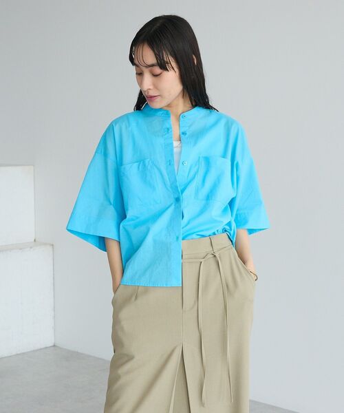 CRAFT STANDARD BOUTIQUE(クラフトスタンダードブティック)の「バックギャザーポンチョシャツ ◆(シャツ/ブラウス・レディース・ブラック系その他3/ホワイト系その他7/ブルー/ライトピンク・FREE)」の5枚目の写真