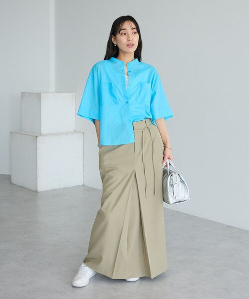 CRAFT STANDARD BOUTIQUE(クラフトスタンダードブティック)の「バックギャザーポンチョシャツ ◆(シャツ/ブラウス・レディース・ブラック系その他3/ホワイト系その他7/ブルー/ライトピンク・FREE)」の8枚目の写真
