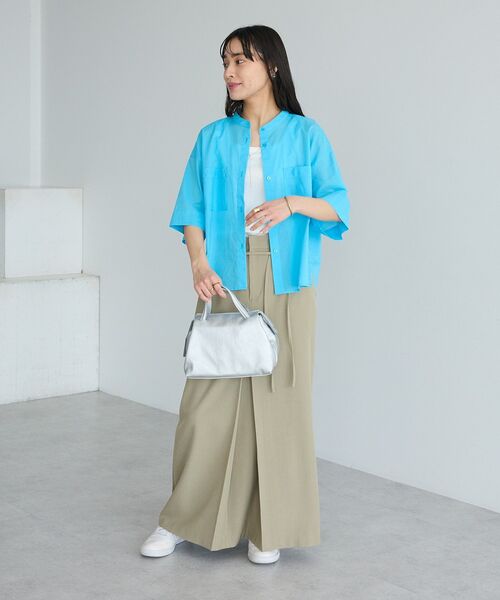 CRAFT STANDARD BOUTIQUE(クラフトスタンダードブティック)の「バックギャザーポンチョシャツ ◆(シャツ/ブラウス・レディース・ブラック系その他3/ホワイト系その他7/ブルー/ライトピンク・FREE)」の9枚目の写真