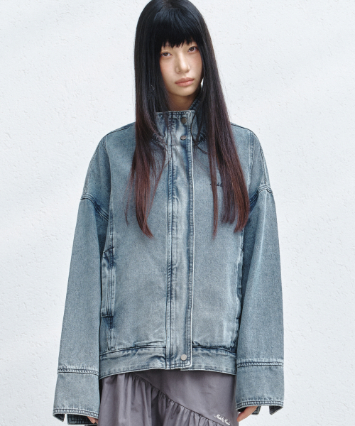 NICK&NICOLE(ニックアンドニコール)の「DENIM ZIP-UP JACKET_BLUE(ブルゾン・レディース・その他・FREE)」の3枚目の写真