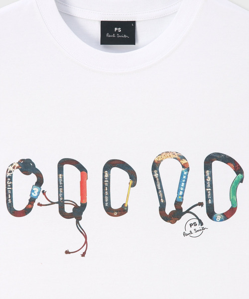 PS Paul Smith(ピーエスポールスミス)の「カラビナグラフィック 半袖Tシャツ / 162554 011R(Tシャツ/カットソー・メンズ・チャコールグレー/ダークオレンジ/ホワイト・SMALL/MEDIUM/LARGE/X-LARGE/XX-LARGE)」の4枚目の写真