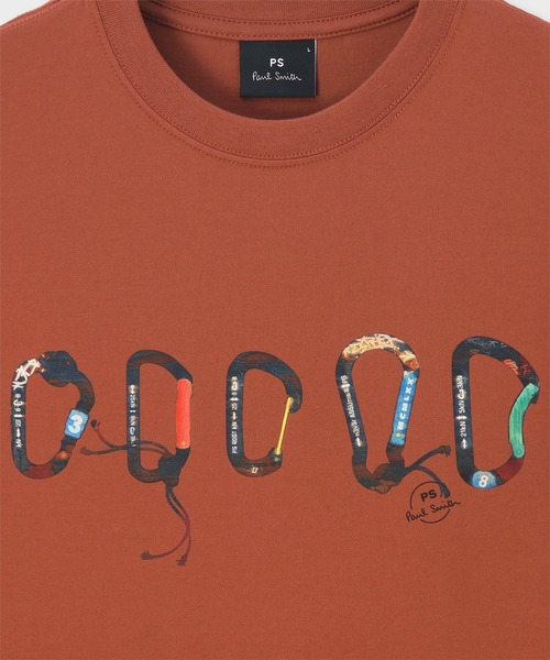 PS Paul Smith(ピーエスポールスミス)の「カラビナグラフィック 半袖Tシャツ / 162554 011R(Tシャツ/カットソー・メンズ・チャコールグレー/ダークオレンジ/ホワイト・SMALL/MEDIUM/LARGE/X-LARGE/XX-LARGE)」の6枚目の写真