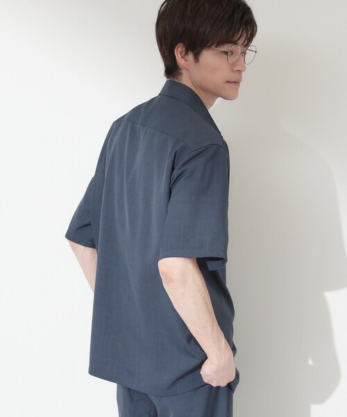 THE SHOP TK (ザ ショップ ティーケー )の「LITE TEX ダブルフラップ半袖シャツ 接触冷感/吸水速乾/UVカット/アンチピリング/イージーケア/洗濯機OK/セットアップ可(シャツ/ブラウス・メンズ・ブラック/ダークグレー/ブルー系その他/オリーブ・03/02/01/04)」の17枚目の写真