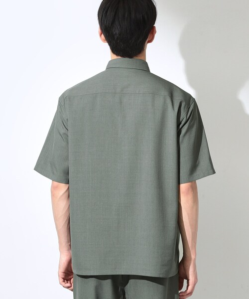 THE SHOP TK (ザ ショップ ティーケー )の「LITE TEX ダブルフラップ半袖シャツ 接触冷感/吸水速乾/UVカット/アンチピリング/イージーケア/洗濯機OK/セットアップ可(シャツ/ブラウス・メンズ・ブラック/ダークグレー/ブルー系その他/オリーブ・03/02/01/04)」の22枚目の写真