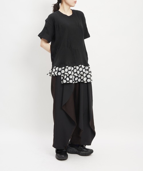 gomme(ゴム)の「リンクスヘムダブルT(Tシャツ/カットソー・レディース・ブラック/ホワイト/パープル・MEDIUM)」の12枚目の写真