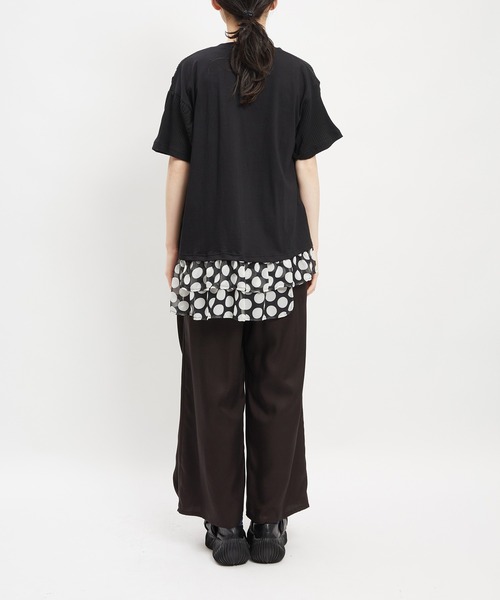 gomme(ゴム)の「リンクスヘムダブルT(Tシャツ/カットソー・レディース・ブラック/ホワイト/パープル・MEDIUM)」の13枚目の写真