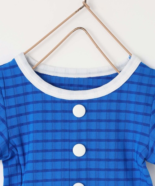LOWRYS FARM(ローリーズファーム)の「SWIM/パイピング 661820(水着・キッズ・ブルー/オレンジ・130cm/120cm/110cm)」の8枚目の写真