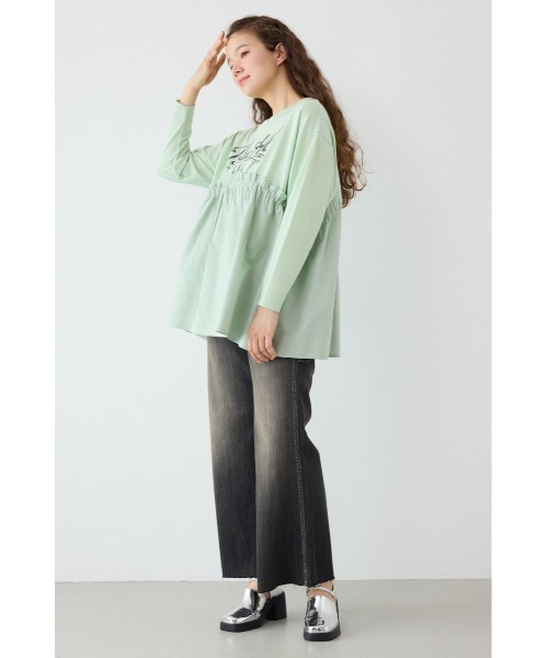 RODEO CROWNS WIDE BOWL(ロデオクラウンズワイドボウル)の「フレアドッキングトップス(その他トップス・レディース・オフホワイト/チャコールグレー/ライトグリーン・FREE)」の12枚目の写真