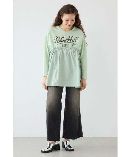 RODEO CROWNS WIDE BOWL(ロデオクラウンズワイドボウル)の「フレアドッキングトップス(その他トップス・レディース・オフホワイト/チャコールグレー/ライトグリーン・FREE)」の13枚目の写真