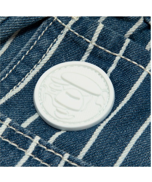 AAPE BY A BATHING APE(エーエイプバイアベイシングエイプ)の「AAPE NOW DENIM SHORTS(stripe)(デニムパンツ・メンズ・ブルー系その他・MEDIUM/X-LARGE/SMALL/LARGE)」の5枚目の写真