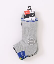 HANES（ヘインズ）の「【HANES/ヘインズ】MOVES ショートレングス切り替えソックス 3足組（ソックス/靴下）」
