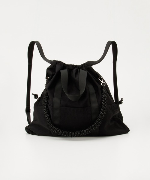 Honeys（ハニーズ）の「【非フッ素撥水加工】マルチｗａｙナップサック（バックパック/リュック・レディース・ベージュ/アイボリー/ブラック・FREE）」の22枚目の写真