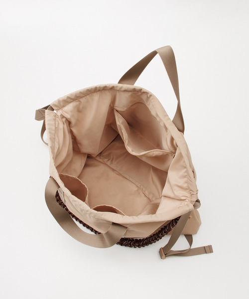 Honeys（ハニーズ）の「【非フッ素撥水加工】マルチｗａｙナップサック（バックパック/リュック・レディース・ベージュ/アイボリー/ブラック・FREE）」の17枚目の写真