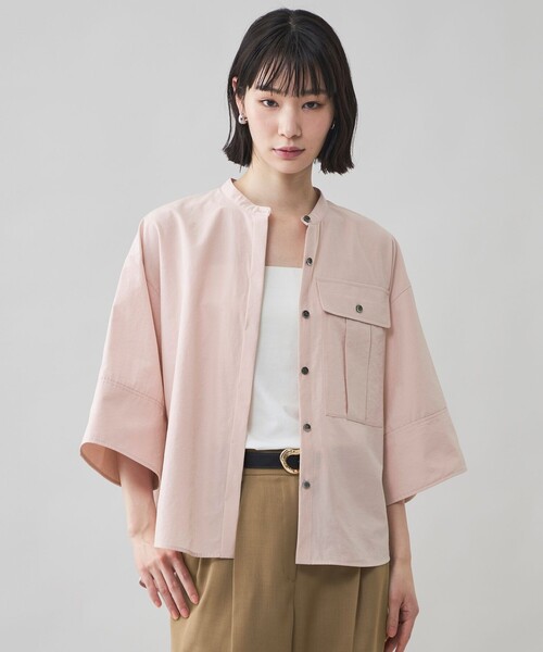 CAST:(キャストコロン)の「【CAST COLON】【接触冷感】ビックポケットクロップドシャツ(シャツ/ブラウス・レディース・ピンク系その他2/ブルー系その他2/ホワイト・M/S)」の3枚目の写真