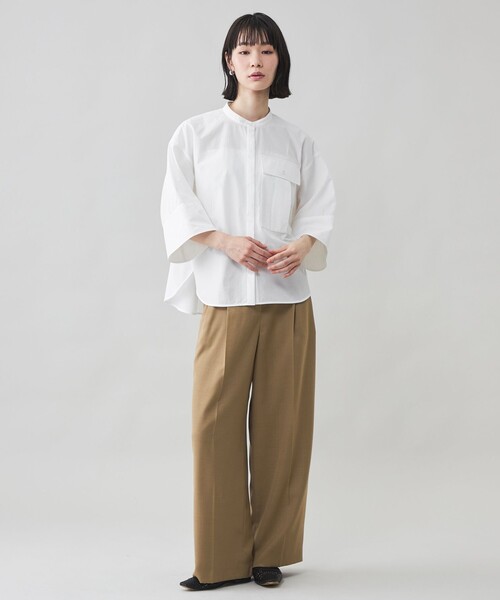 CAST:(キャストコロン)の「【CAST COLON】【接触冷感】ビックポケットクロップドシャツ(シャツ/ブラウス・レディース・ピンク系その他2/ブルー系その他2/ホワイト・M/S)」の5枚目の写真