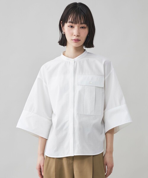 CAST:(キャストコロン)の「【CAST COLON】【接触冷感】ビックポケットクロップドシャツ(シャツ/ブラウス・レディース・ピンク系その他2/ブルー系その他2/ホワイト・M/S)」の17枚目の写真