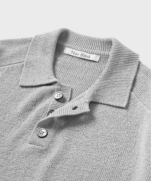 NONBLANK(ノンブランク)の「ラグランハーフスリーブカラーニット_GREY(ニット/セーター・レディース・その他・LARGE/MEDIUM/SMALL/X-LARGE)」の2枚目の写真