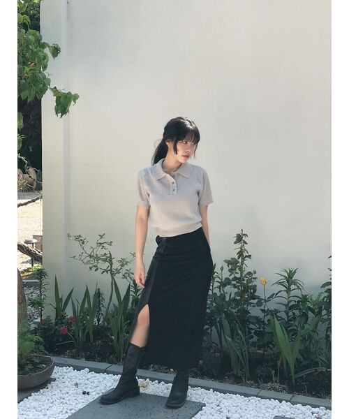 NONBLANK(ノンブランク)の「ラグランハーフスリーブカラーニット_GREY(ニット/セーター・レディース・その他・LARGE/MEDIUM/SMALL/X-LARGE)」の13枚目の写真