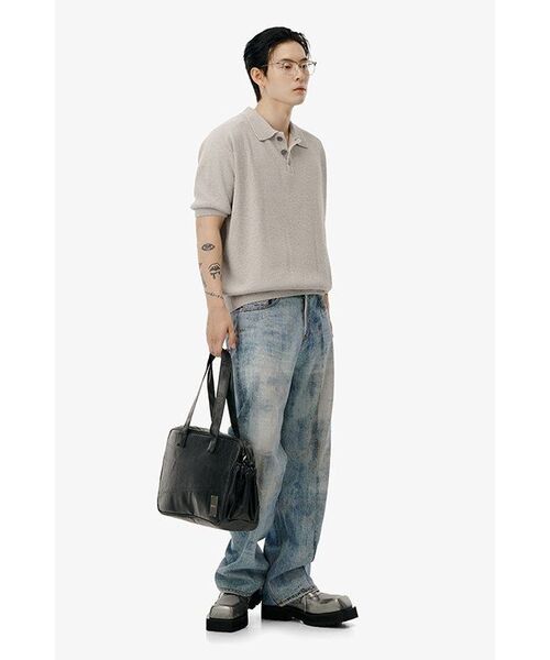 NONBLANK(ノンブランク)の「ラグランハーフスリーブカラーニット_GREY(ニット/セーター・レディース・その他・LARGE/MEDIUM/SMALL/X-LARGE)」の8枚目の写真