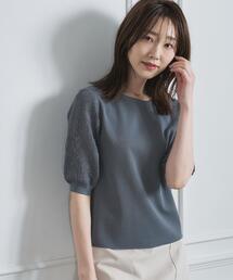 【洗える】エレガンススリーブニット