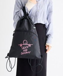 THRASHER（スラッシャー）の「ナップサック 2way ストリート ブラック メンズ（バックパック/リュック）」