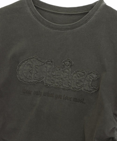 ANAP(アナップ)の「ワッペンロゴ サイドギャザー ピグメントTシャツ(Tシャツ/カットソー・レディース・ホワイト/ブルー/ダークアッシュ・F)」の21枚目の写真