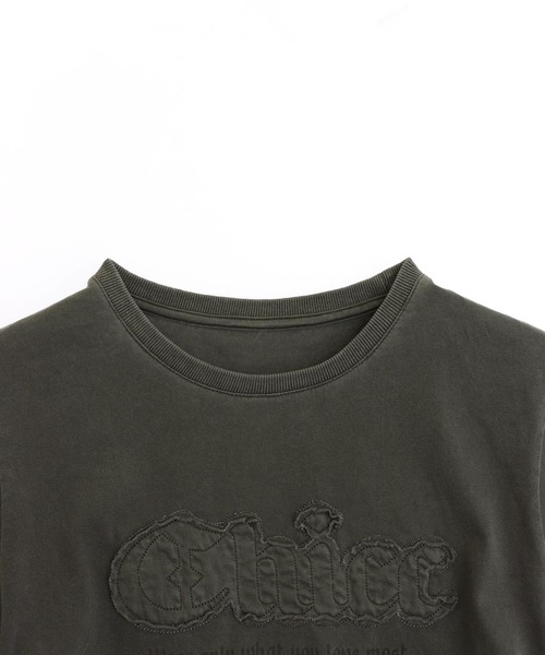 ANAP(アナップ)の「ワッペンロゴ サイドギャザー ピグメントTシャツ(Tシャツ/カットソー・レディース・ホワイト/ブルー/ダークアッシュ・F)」の20枚目の写真