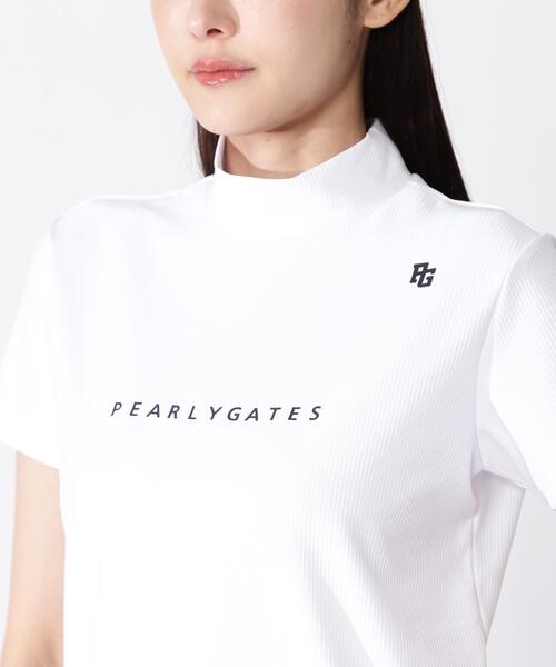 PEARLY GATES(パーリーゲイツ)の「4WAYストレッチリップル半袖ハイネックカットソー(Tシャツ/カットソー・レディース・ピンク/ホワイト/ネイビー・SMALL/MEDIUM/LARGE)」の8枚目の写真