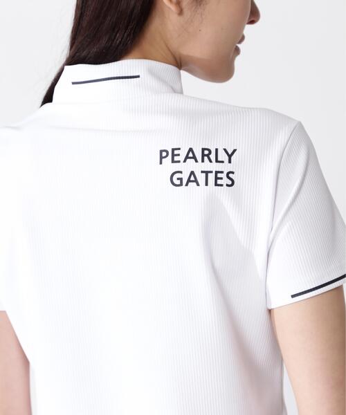 PEARLY GATES(パーリーゲイツ)の「4WAYストレッチリップル半袖ハイネックカットソー(Tシャツ/カットソー・レディース・ピンク/ホワイト/ネイビー・SMALL/MEDIUM/LARGE)」の11枚目の写真