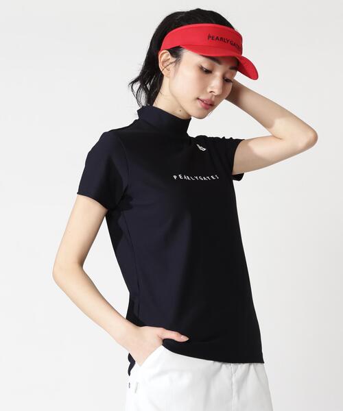 PEARLY GATES(パーリーゲイツ)の「4WAYストレッチリップル半袖ハイネックカットソー(Tシャツ/カットソー・レディース・ピンク/ホワイト/ネイビー・SMALL/MEDIUM/LARGE)」の21枚目の写真