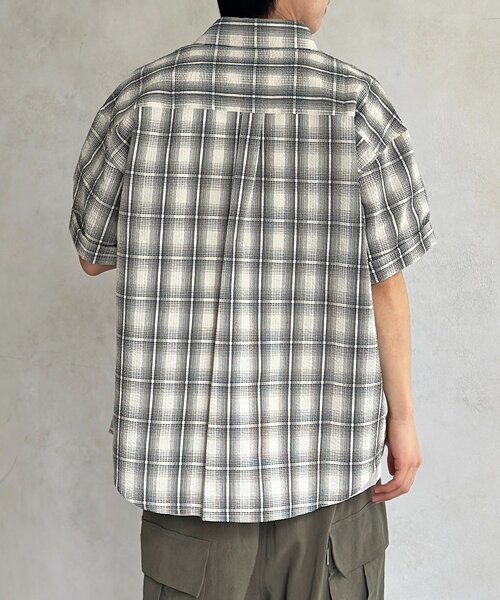 U.S. POLO ASSN.(ユーエスポロアッスン)の「シアサッカー半袖シャツ(シャツ/ブラウス・レディース・ホワイト/レッド/ブラウン/グリーン/アイボリー/ブルー/イエロー/ネイビー・MEDIUM/LARGE)」の18枚目の写真