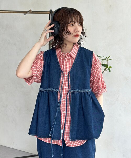 U.S. POLO ASSN.(ユーエスポロアッスン)の「シアサッカー半袖シャツ(シャツ/ブラウス・レディース・ホワイト/レッド/ブラウン/グリーン/アイボリー/ブルー/イエロー/ネイビー・MEDIUM/LARGE)」の11枚目の写真